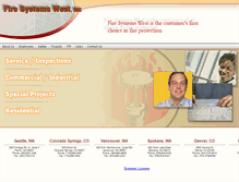 Tablet Screenshot of firesystemswest.com